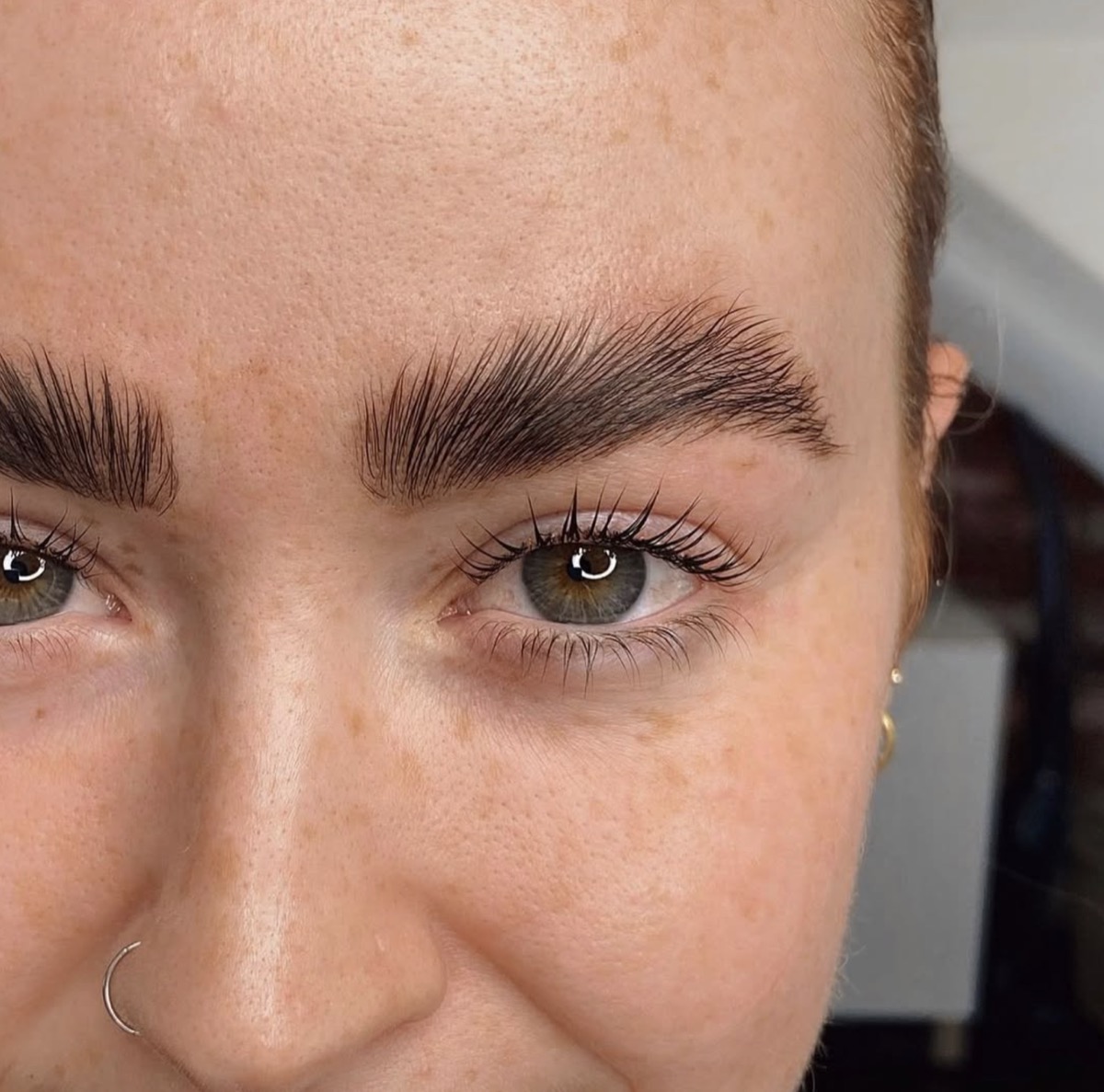 Professional brow lamination result at Urban Brows