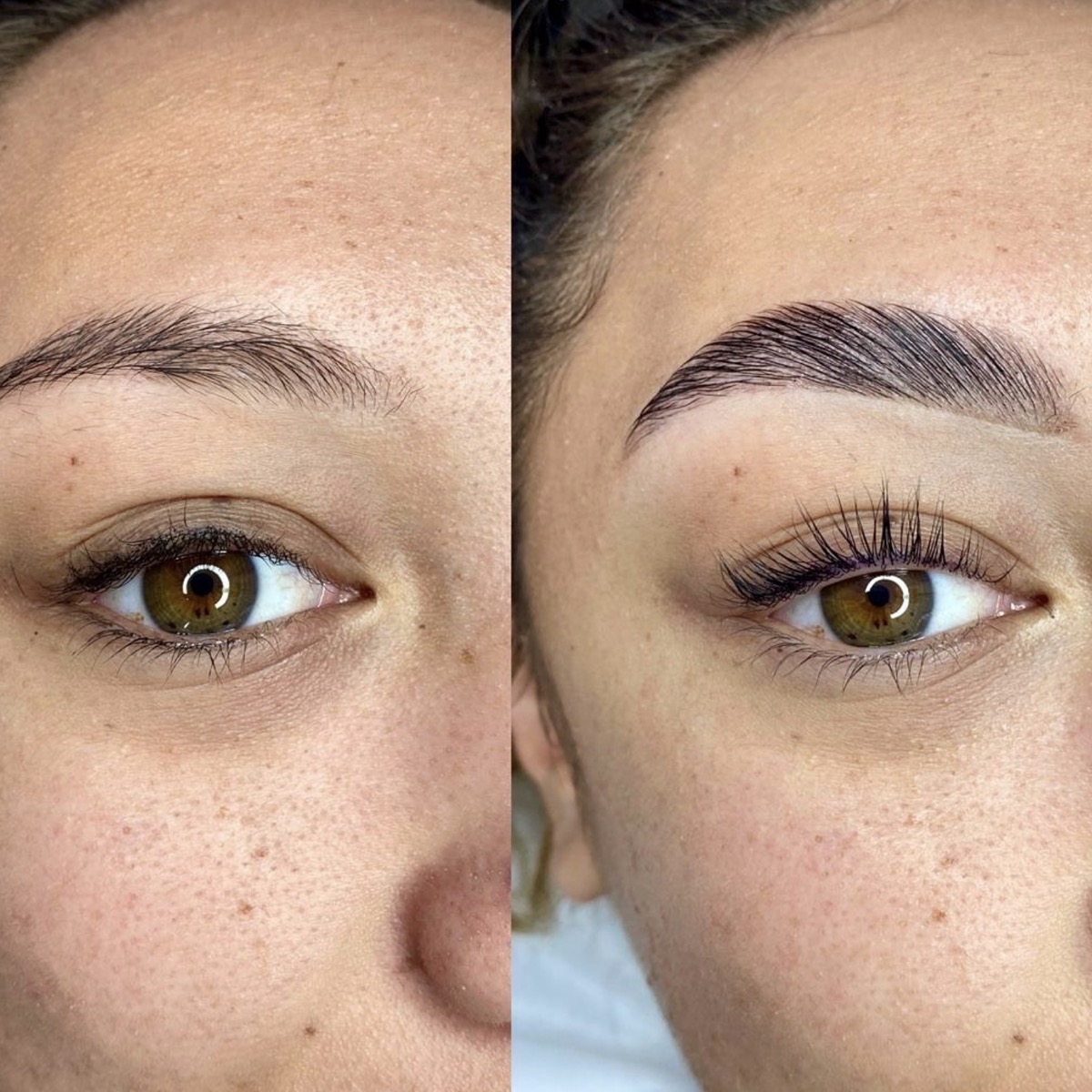 Henna brows close-up with natural-looking tint