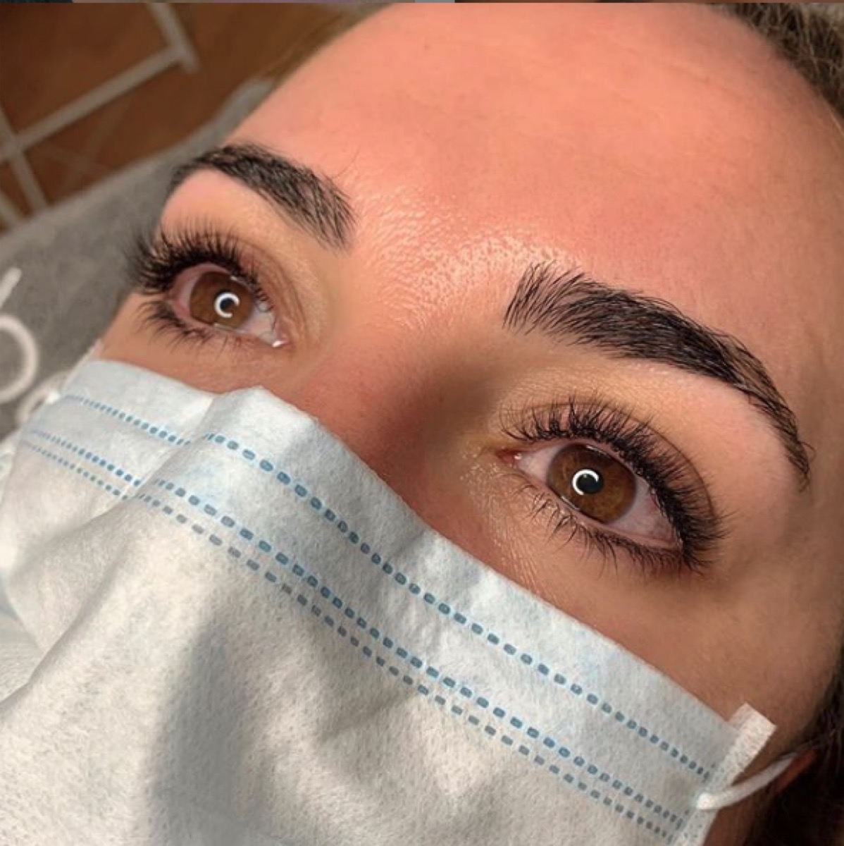 Lash lift and tint before and after result