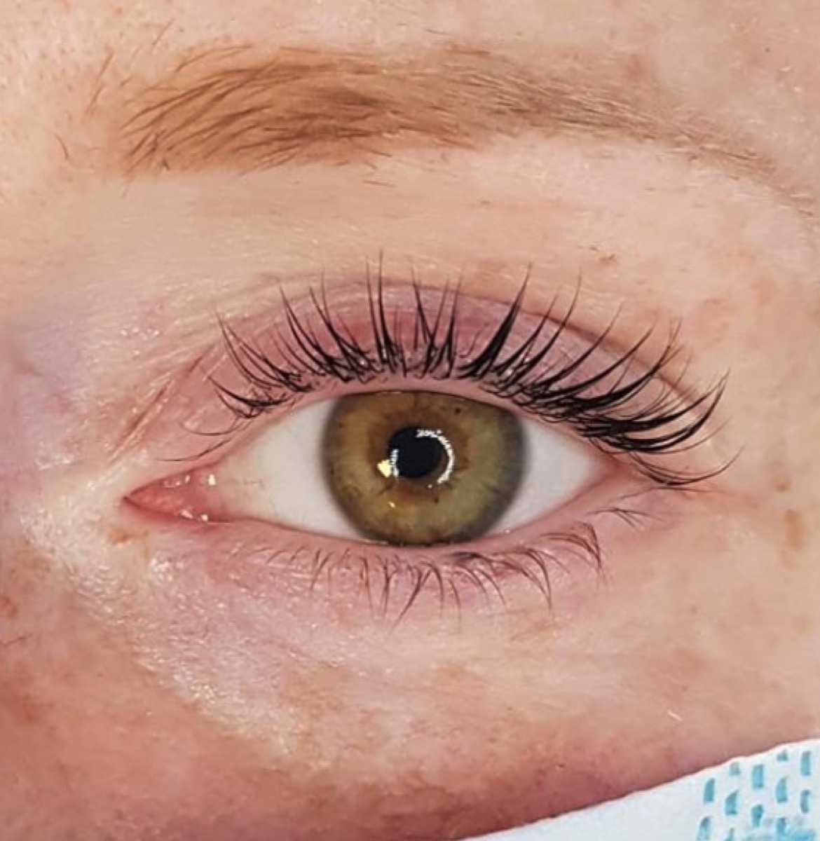 Natural-looking lash lift and tint result