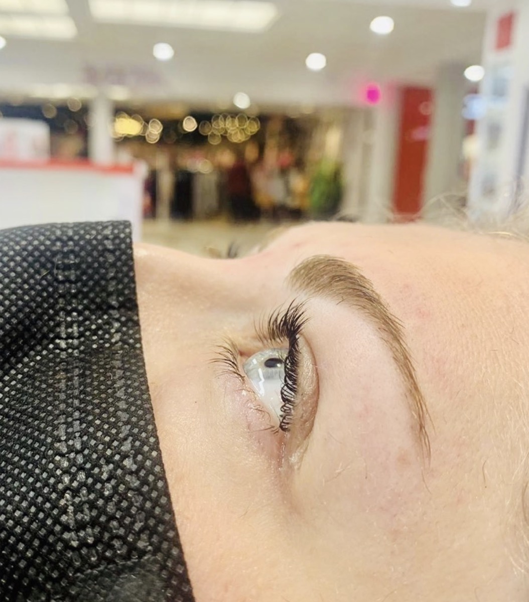 Lash lift and tint Edmonton client transformation